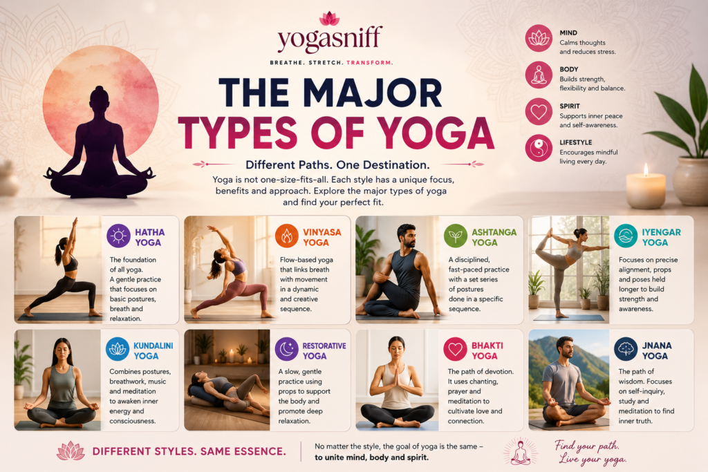 The Major Types of Yoga
