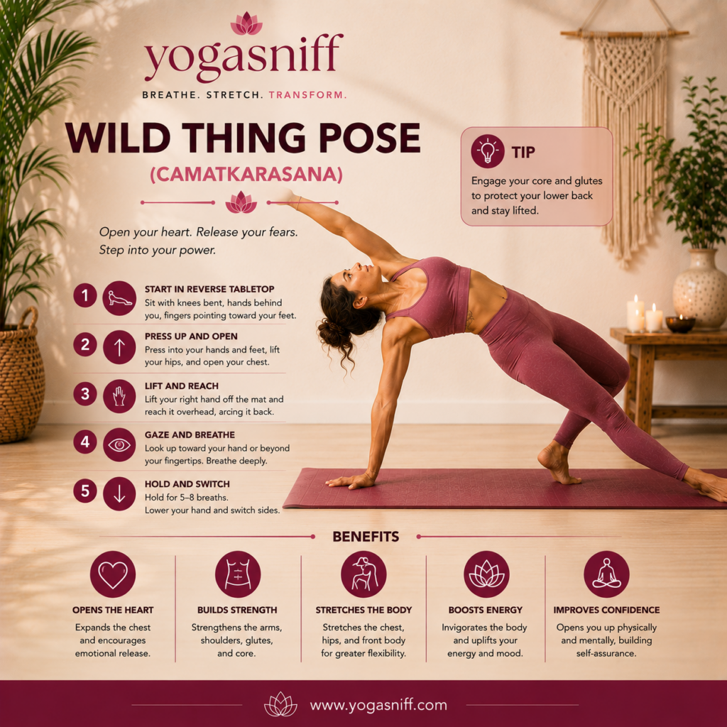 Wild Thing Pose (Camatkarasana)